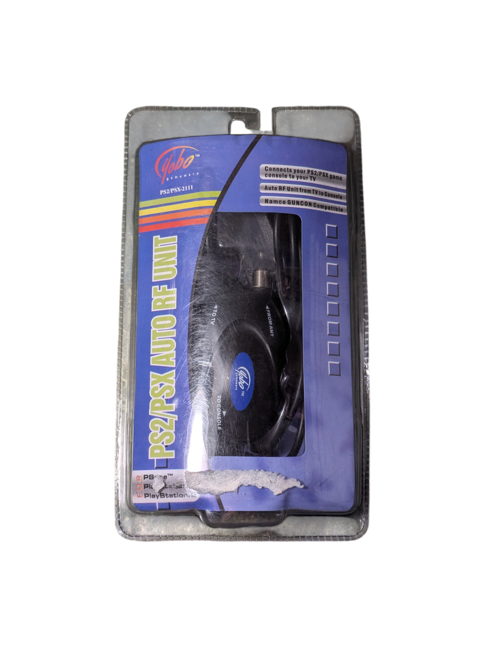 Yobo PS2/PSX Auto RF Unit (Model: PS2/PSX-2111) T.V. Connector New In Box